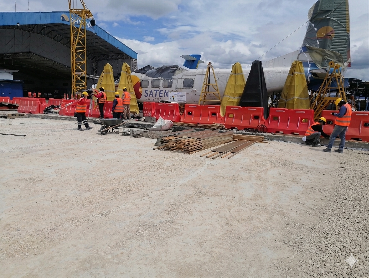 Pista de carga SATENA — estudios de suelos y construcción pavimento rígido